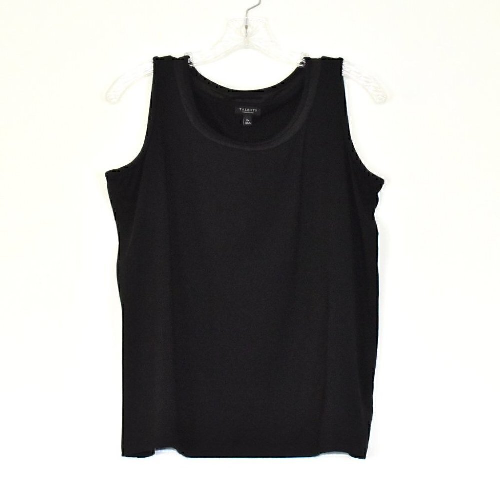 Talbots Woman Petites Black Sleeveless Pullover Top Size XP